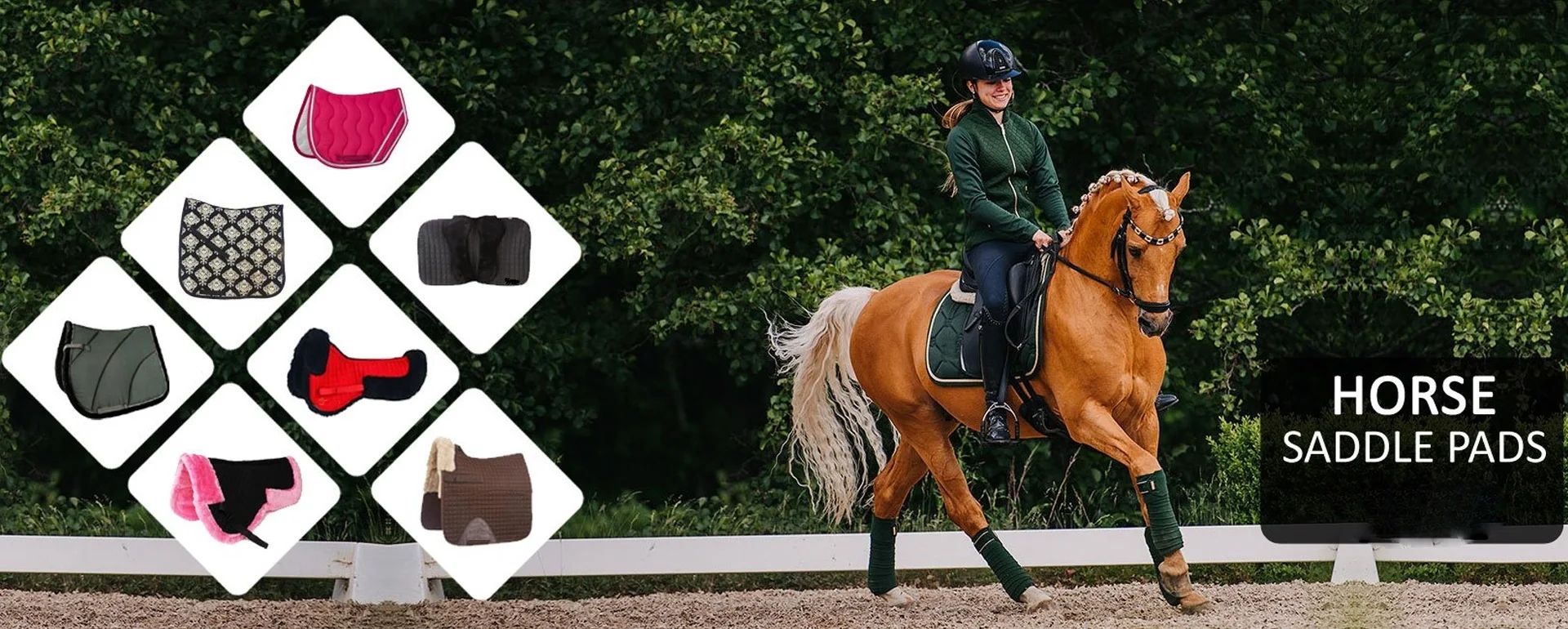 New Professional Stylish Horse Saddle Pad For Horses Neoprene Saddle Pad Customized Horse