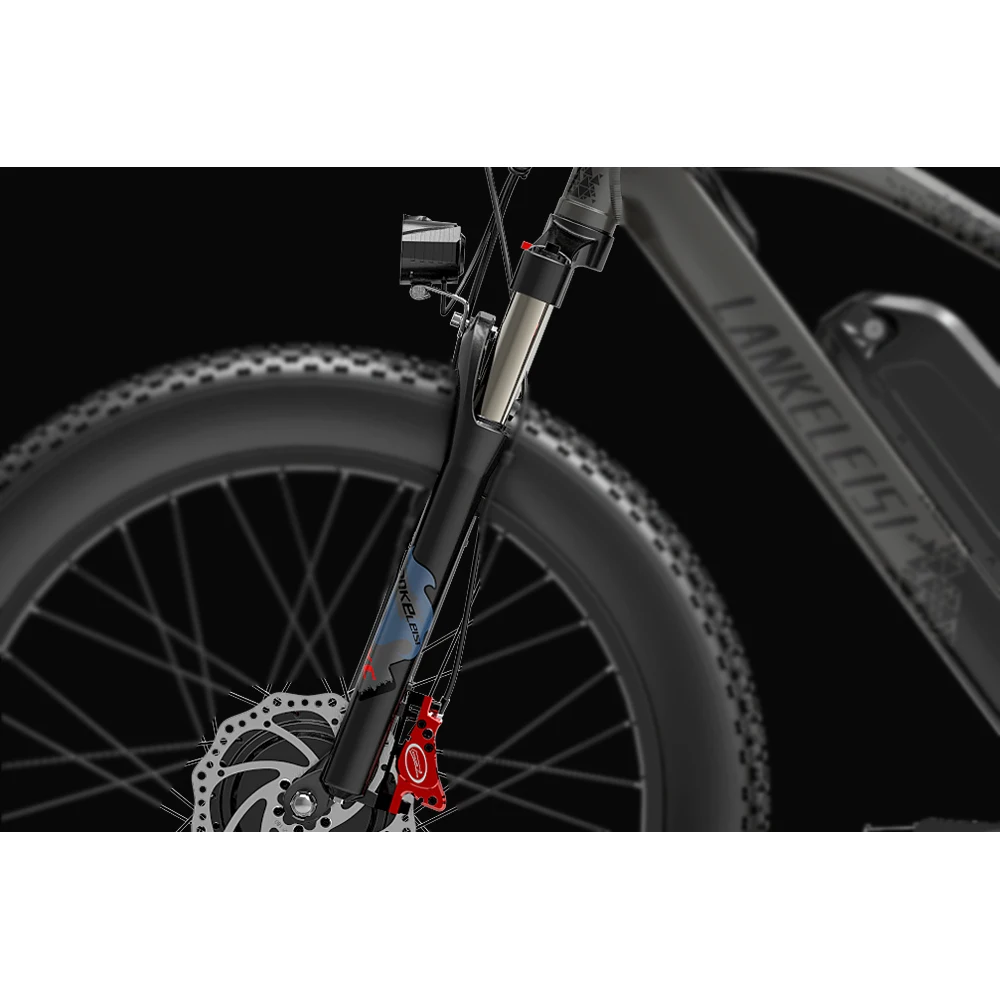 LANKELEIS MG740PLUS Dual-Engine Off-Road Electric Bike 48V Rear Hub Motor Disc Brake System Aluminum Alloy Frame Tube Battery