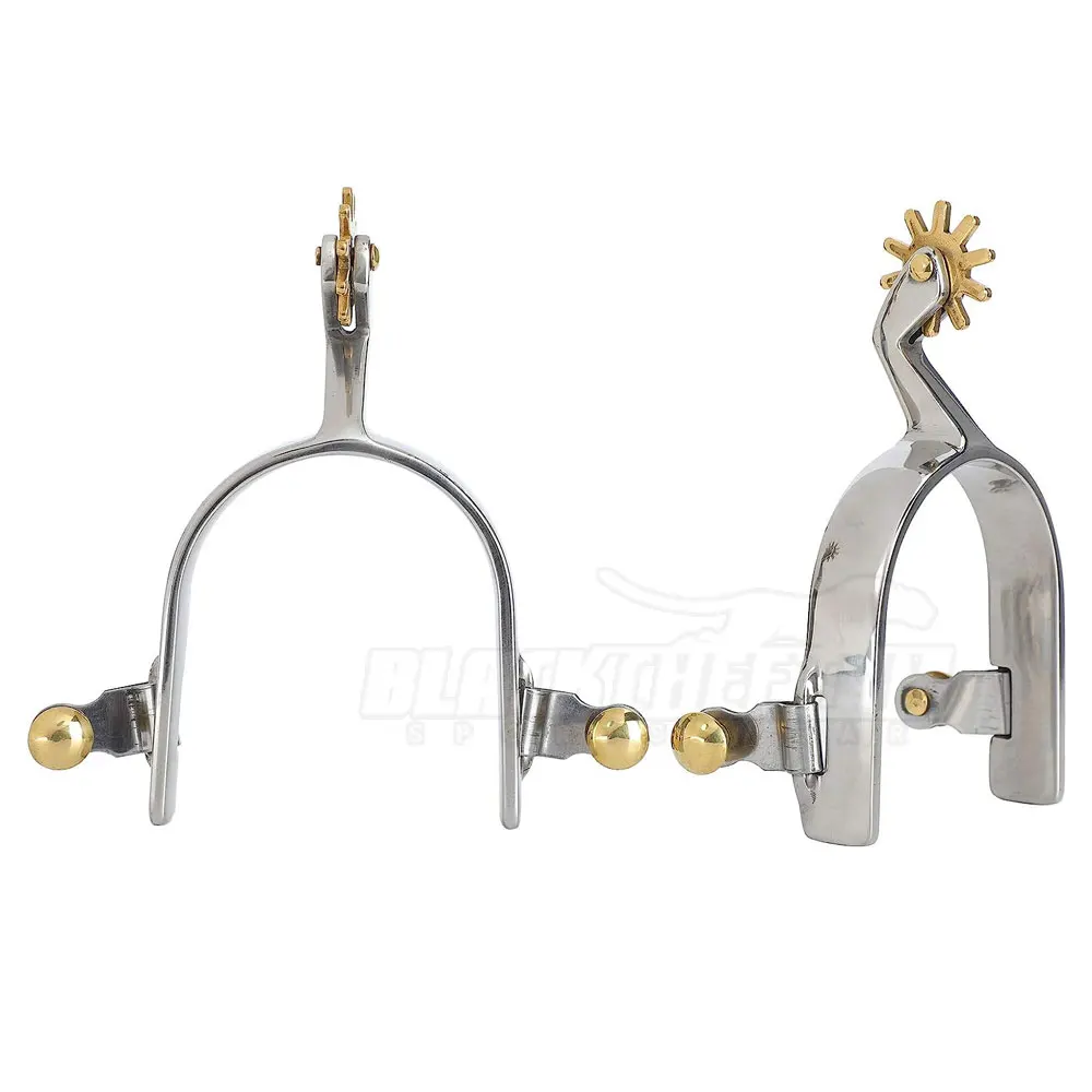 Hot Selling Stainless Steel Horse Riding Spurs Comfort Roller Spurs Equestrian Safety Unisex