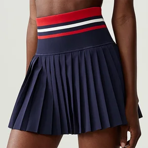Women's Custom Logo High-Elastic Fitness Tennis Skirt Quick-Drying Breathable Sportswear Skirt