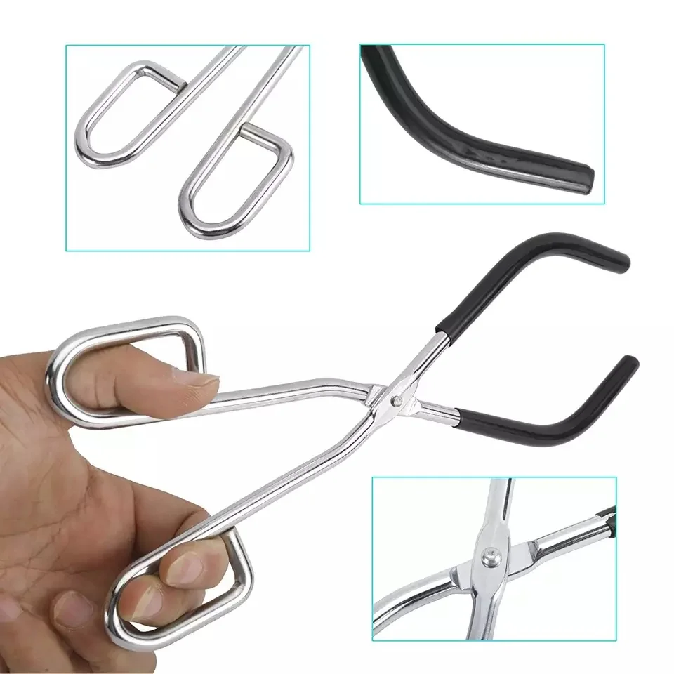 Dissection Kit Lab Tools Crucible Beaker Tongs Lab Spatula Scoop Spoon Test Tube Clamps Sterilizer Force