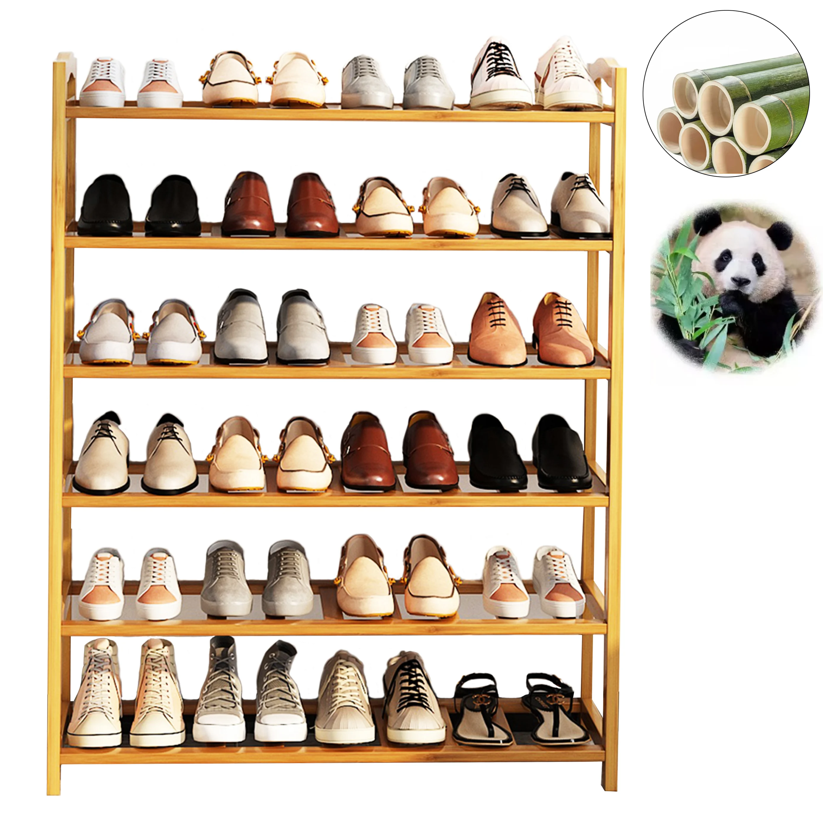 Zapatero Relaxdays De Bambú De 2 Estantes: Resistente A La Humedad, Ligero Y Moderno (70x33x24,5 Cm)