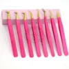 Glitter Hot Pink with Gold Tip