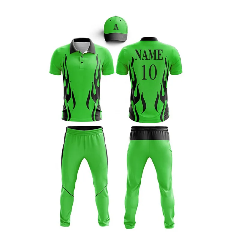 Manufactured Sublimation Cricket Uniform Custom Cricket Uniform Kit T Shirt And Trouser Custom