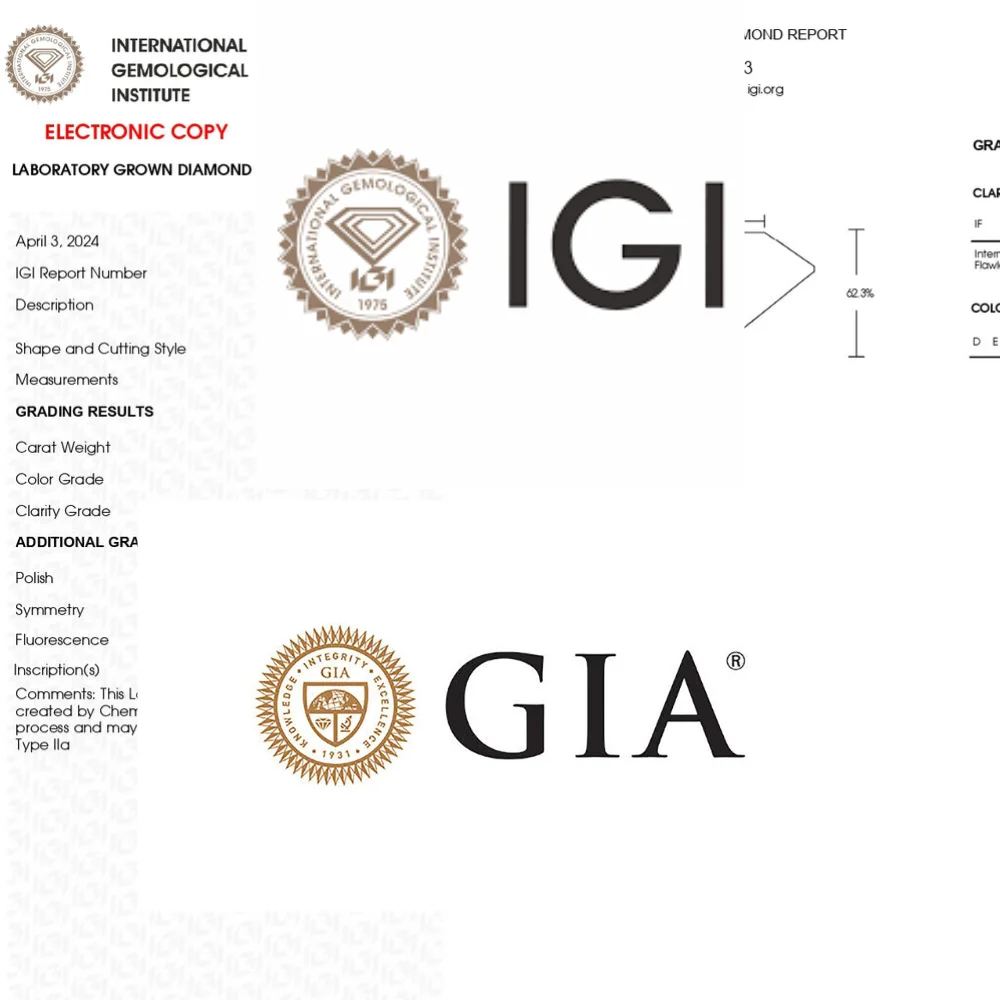 India IGI GIA Certificate Lab Diamond 0.5CT 1CT 2CT 3CT Princess Cut D HPHT CVD VVS VS Lab Grown Diamond