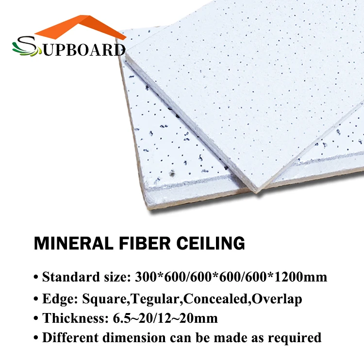 Cheap Interior Building Finishing Heat Resistant Mineral Fiber Ceiling Materials in Hospital