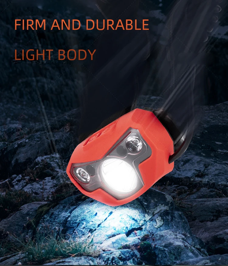 1000Lm Headlamp Silicone Led Motion Sensor Ip44 Led Flashlight Rechargeable Mining High Power Induction Headlamp supplier