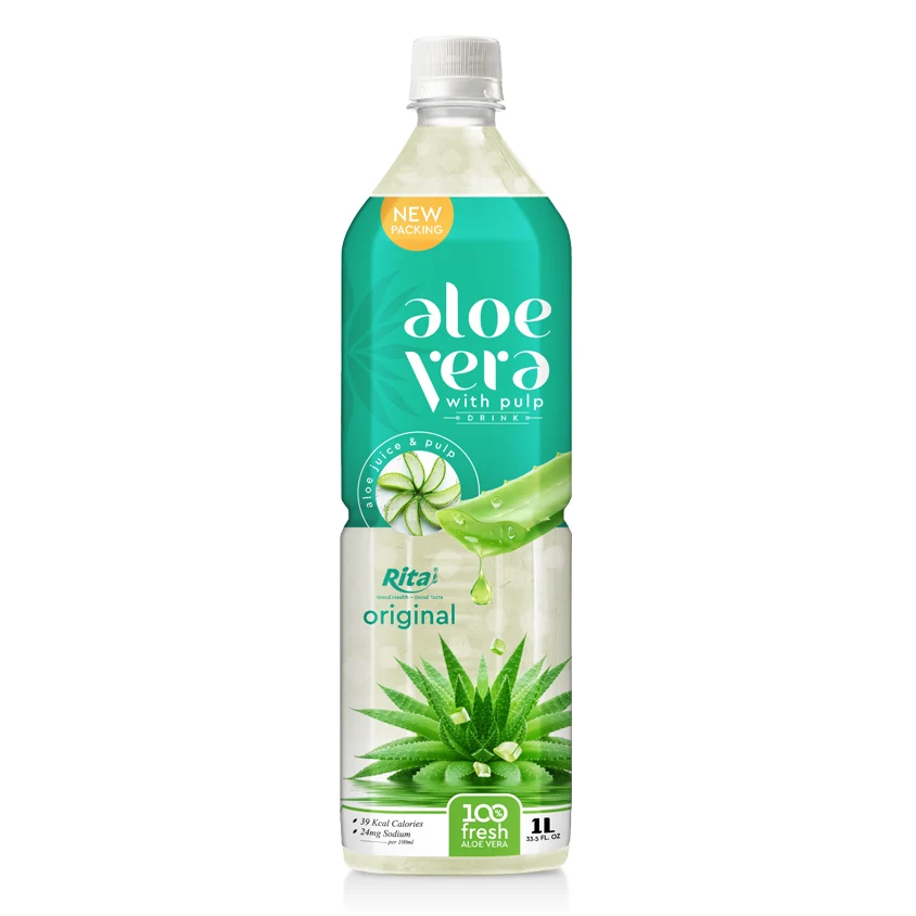 Succo di Aloe Vera Aromatizzato di Alta Qualit della Compagnia di Bevande  Vietnamita, Bottiglia PET da 1000ml con Confezione in Cartone
