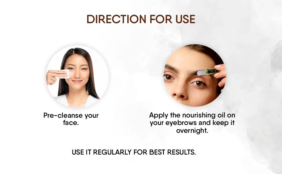 Mina Brow Nourishing Roll On Oil For Strengths,Conditions & Thicken