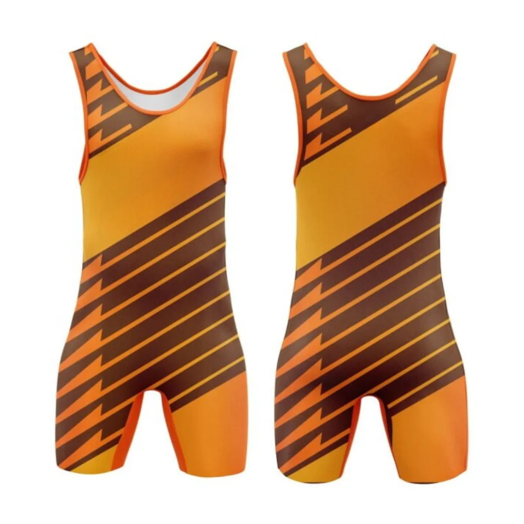 Mens Wrestling Singlet Sublimation Compression Custom Logo Great Teams Practice High Performance Uniforms