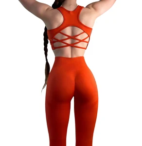 Women 2 Piece Activewear Sets Custom Seamless Yoga Outfit Workout Clothing Sportswear Female Gym Fitness Set