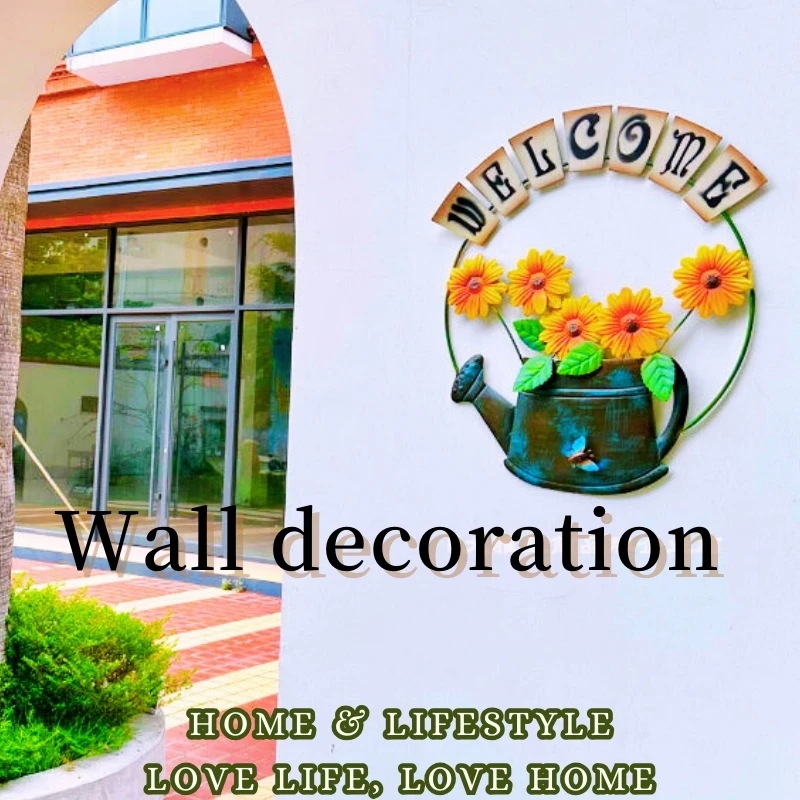 Home Garden Ornaments Wall Decoration Decor Flower Basket Artificial Plant Metal Hanging Buy