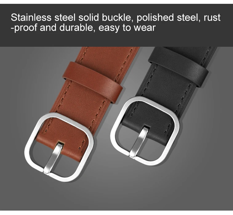 Custom 20mm 22mm Smart Watch Bands High Quality Cowhide Leather Strap ...