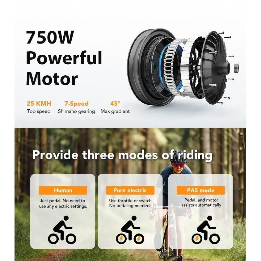 Cyclefort 20 Zoll 4.0 FatTire Ebikes, 48V 20Ah Mountain E-MTB E-Fahrrad