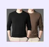 German velvet round neck [black + coffee]