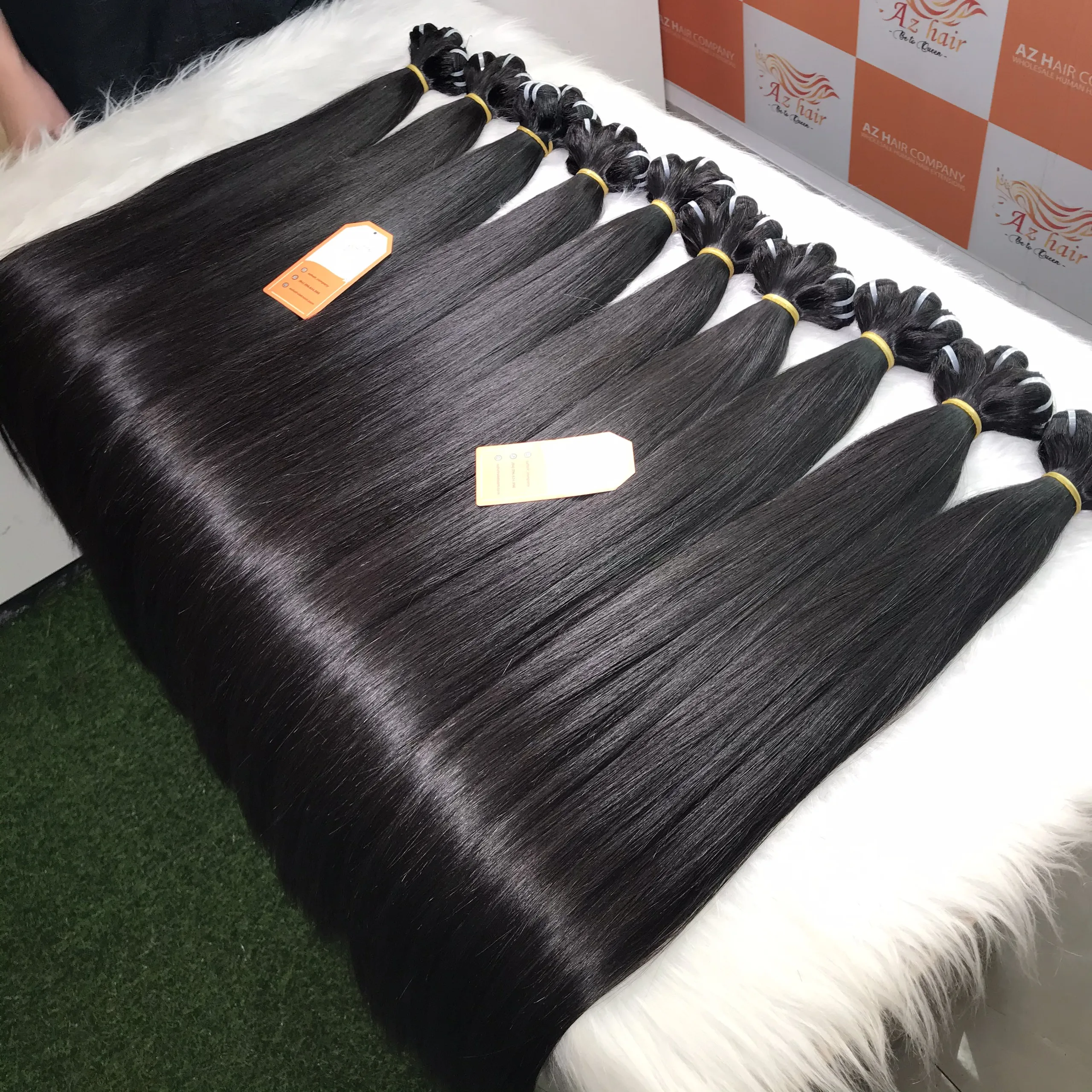 Raw Vietnamese Hair Weft Silky Bone Straight Virgin Cuticle Aligned Hair Bundles Factory Price 7946