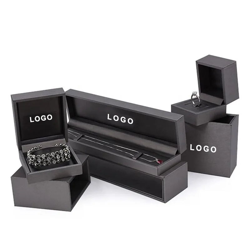 Оптовая продажа изготовленный на заказ высококачественное кольцо ожерелье кулон розовый ящик коробка для украшений бархатная кожаная упаковка Подарочная ювелирных