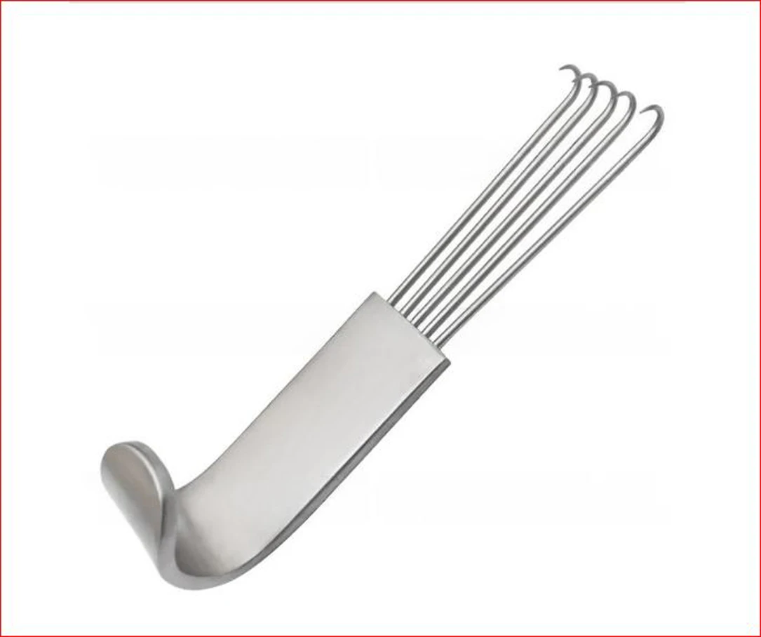 Anderson Bear Claw Retractor 5 Sharp Prongs Flat Handle Surgical Retractor Plastic Surgery Surgical Instruments