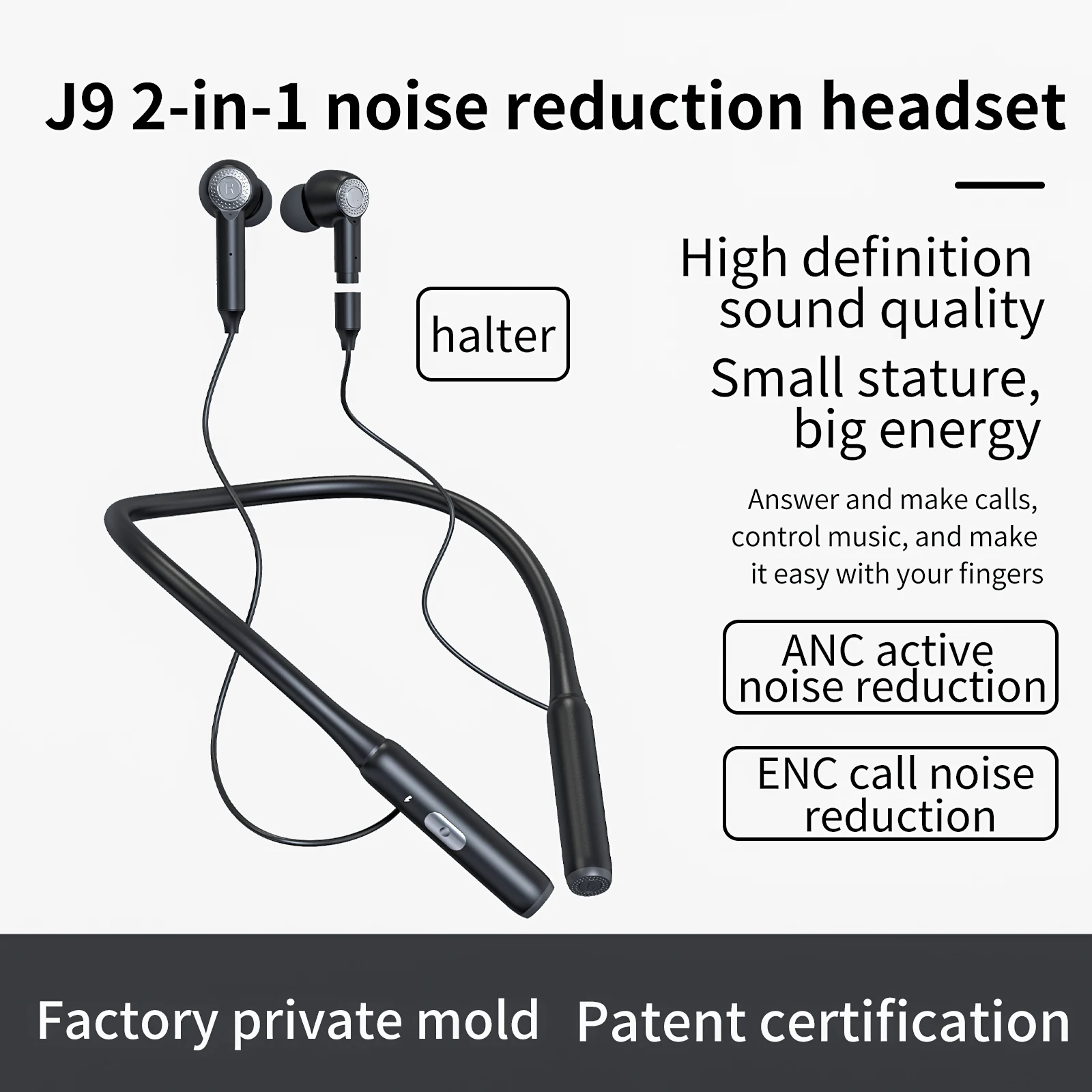 Anc Enc Active Noise Cancelling Headphones Meaning 2in1 ANC ENC