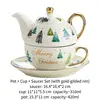 Pot + Cup ~310ml + Saucer Set (with gold-gilded rim)