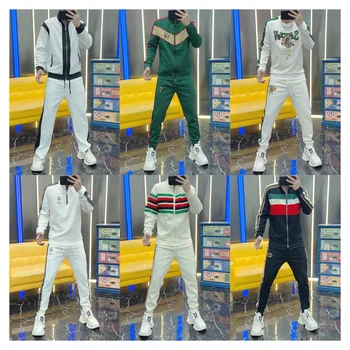 Fashionable High Quality sportswear Standing Collar Gym Set Best Selling Casual Sport Men 2 Piece Set