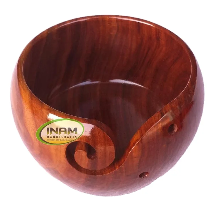Inam Kerajinan Tangan Kayu Sheesham,Benang Kayu Buatan Tangan,Mangkuk ...