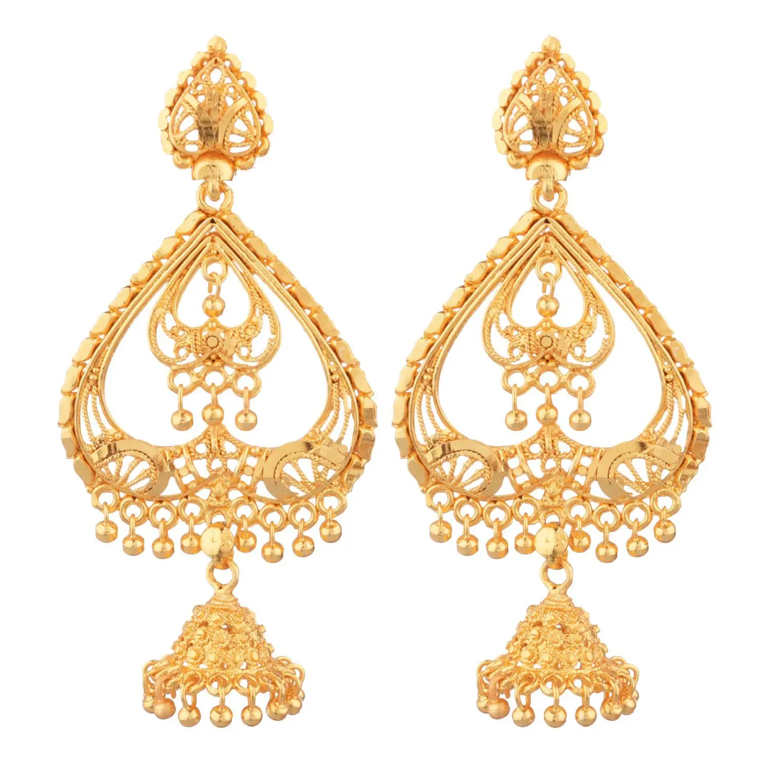 Bollywood Bridal Goldplated Earrings Indian Traditional Dangle Fashion Jewellery 