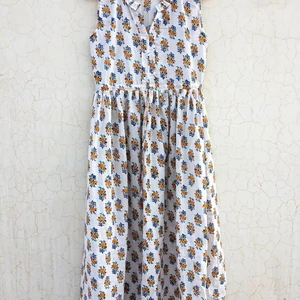Hand Block Printed Sleeveless Summer Dress| Cotton Dress| Floral Print