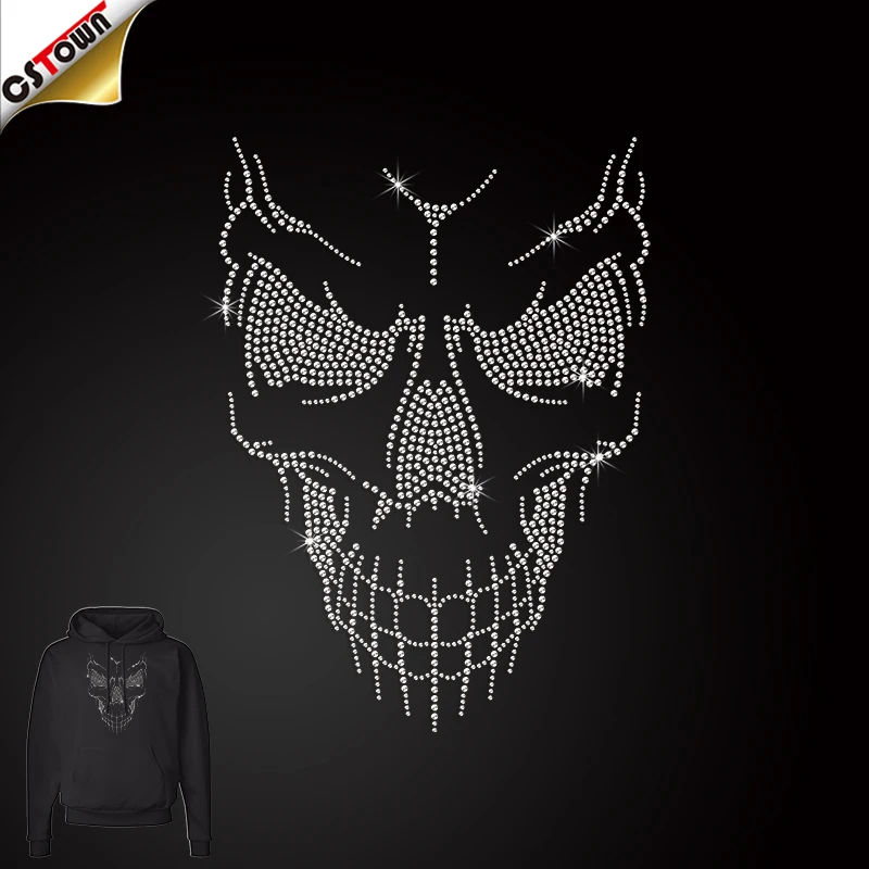 Trending Products 2025 Rhinestone Transfer Motifs Skull 2 Piece Set ...