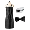 Black Apron + bowtie + hat