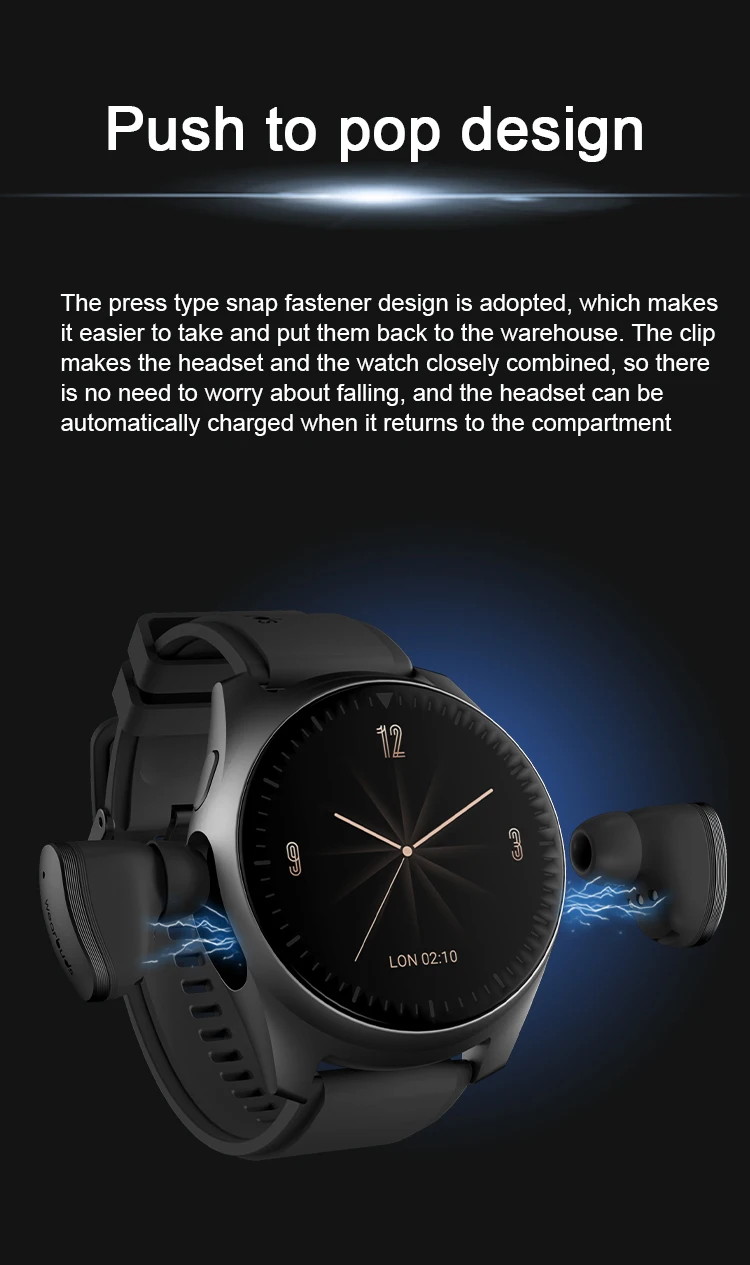 2023 Smart Watch Under 500 Aipower W28 Tws Smart Watch With Earphones 2