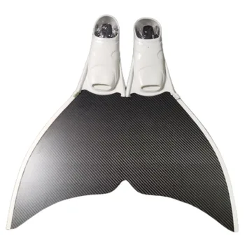OEM/ODM custom swimming fins carbon fiber free diving fins with rubber pocket for mermaid fin