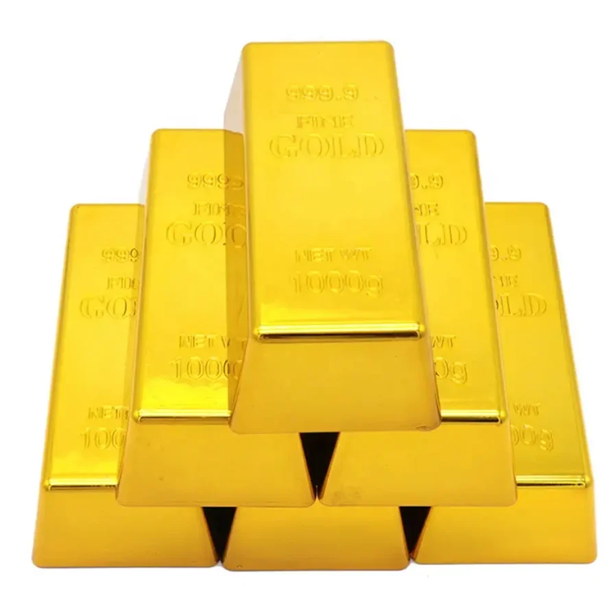 Wholesale Gold Bar Door Stop Paperweight Plastic 24k Real Gold Plated