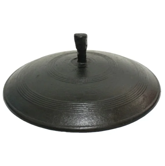 Cast Iron Griddle Roasting Grill Pan Lid Outdoor Bbq Skillet Griddle