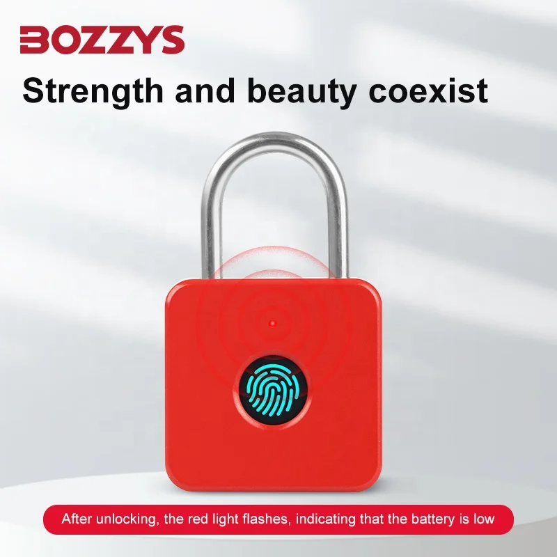 BOZZYS Mini Portable Smart Keyless Fingerprint Padlock Suitable for Suitcase Bag and Cabinet Doors