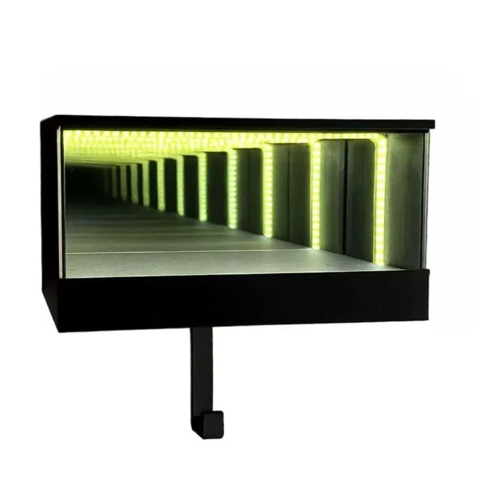 Car Infinity Mirror Garage Key Holder Organizer with LED Light