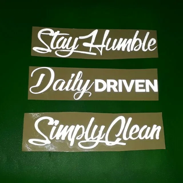 Custom Waterproof Windshield Reflective Radium Cutting Logo UV Resistant Window Vinyl Lettering Transfer Car Decal Stickers
