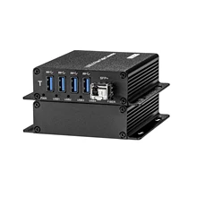 USB 2.0 Hub Fiber Optic Extender to Max 250 Meters over SMF / MMF, 4 Port USB 2.0 over Fiber Adapter