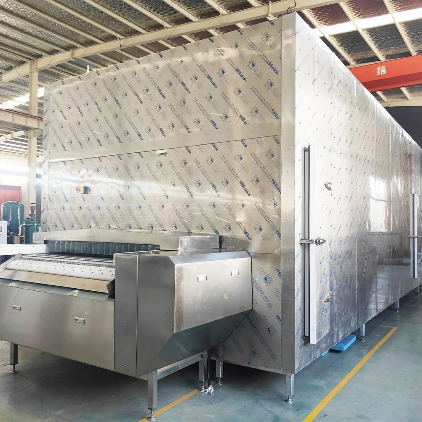 Tunnel blast freezer for meat processing - quick freezing, stainless steel, energy-saving design