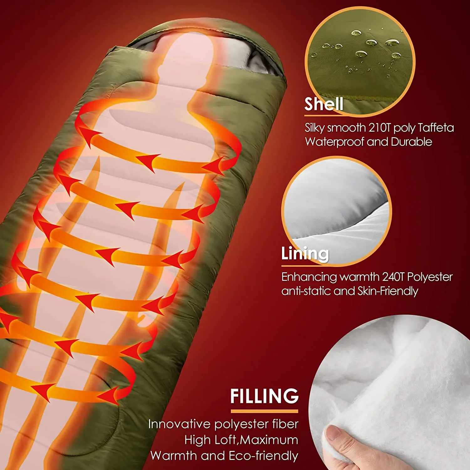 Camping Sleeping Bag Manufacturer Winter Waterproof Single Sleeping Bag