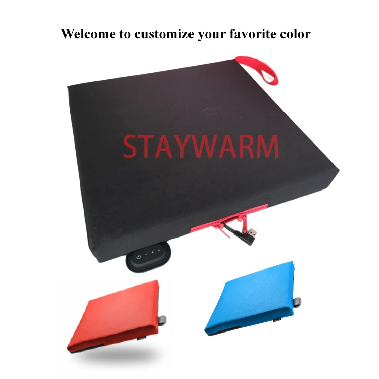 Smart Weight Sensor Portable Cordless Heated Seat Cushion For Winter
