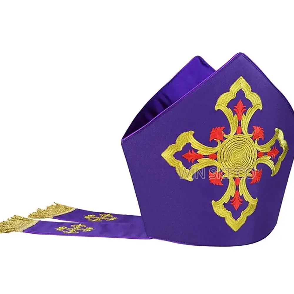 Latest Design Church Mitre Hat Made in Customized Size Color Church Mitre Hat for Men