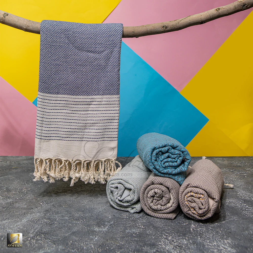 Hammam Peshtemal Turkish Towels Fast Dryng Sandfree Beach Towel 100 Organic Cotton Custom