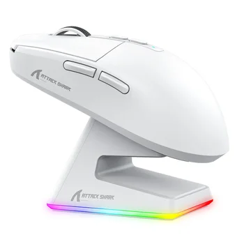 Attack Shark X6 Three-mode Lightweight PAW3395 Esports Rechargeable RGB Computer Gaming Wireless Mouse