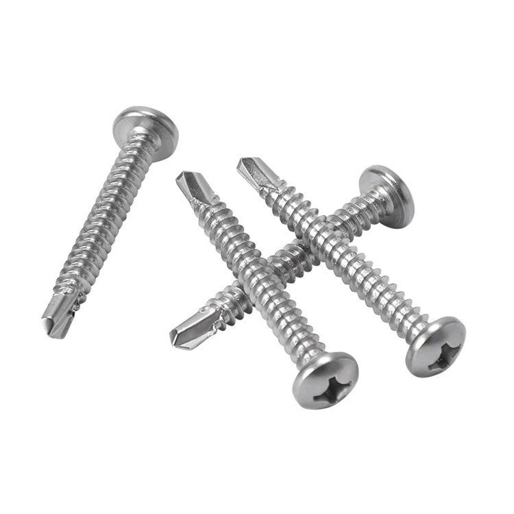 Din7504n 6 8 10 12 Stainless Steel Pan Head Self Drilling Screws