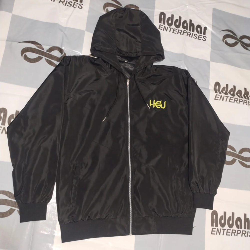 Custom Two Piece Windbreaker Short Jacket Patchwork Zip Up Nylon