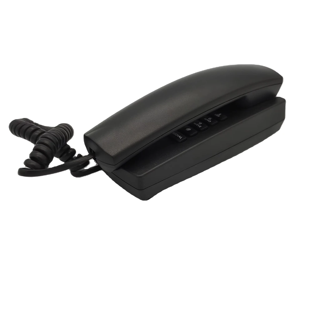 Hot Sale Hotel-Suitable Slim Wall-Mounted Corded Telephone Set for