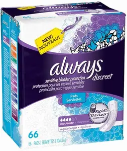 Factory Price Always Discreet Incontinence Pads for Women, Heavy Absorbency
