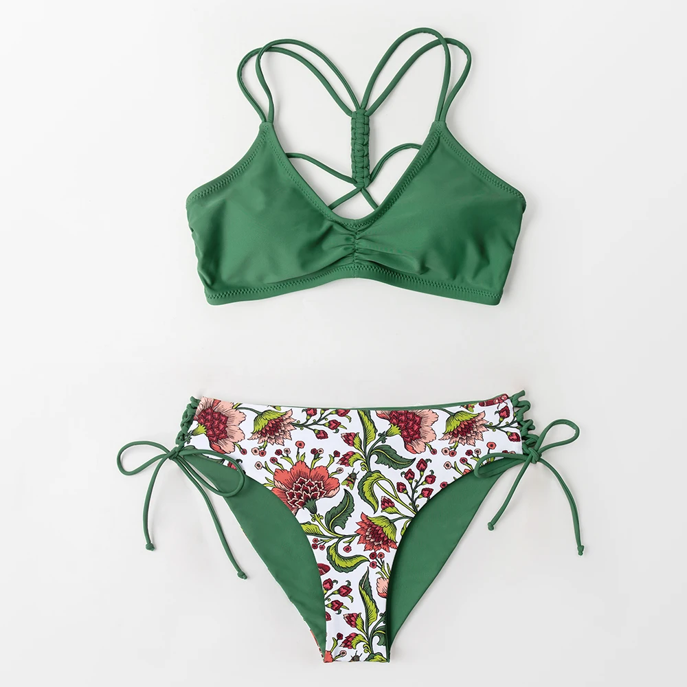 New Style Bikini Custom Cavico Recycled Fabric Printed Swimsuit