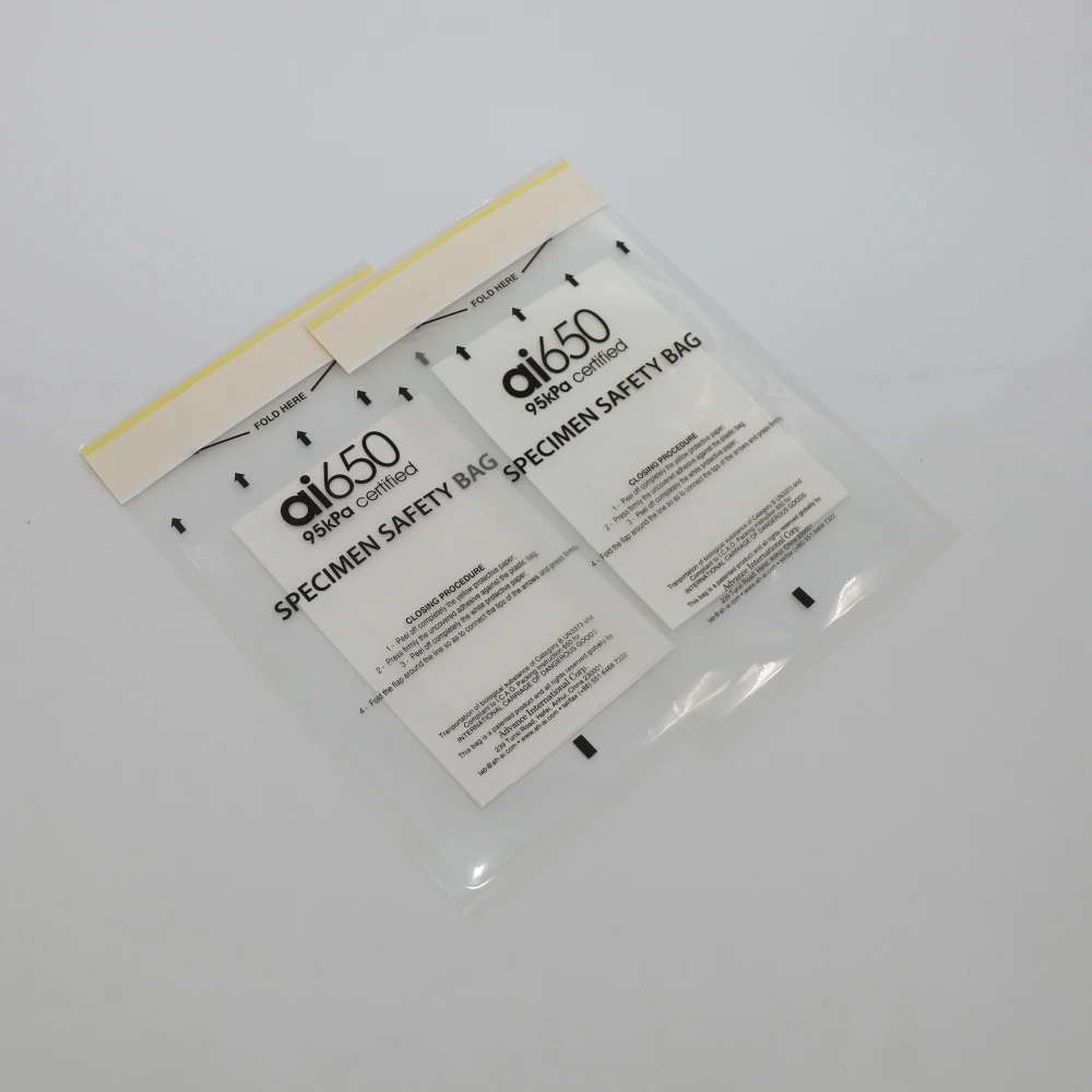 Biological Specimen Inspection Self-sealing Bag Transparent Medical Plastic Storage Sampling ...